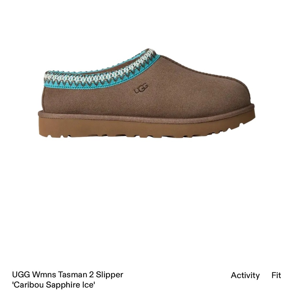 UGG Tasman II Caribou Slipper with Sapphire Ice Trim